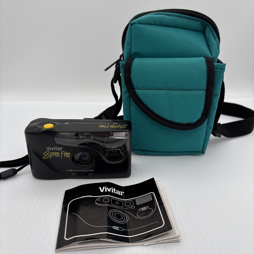 Vivitar Spree Free 35 mm Camera 1993 Manual And Case